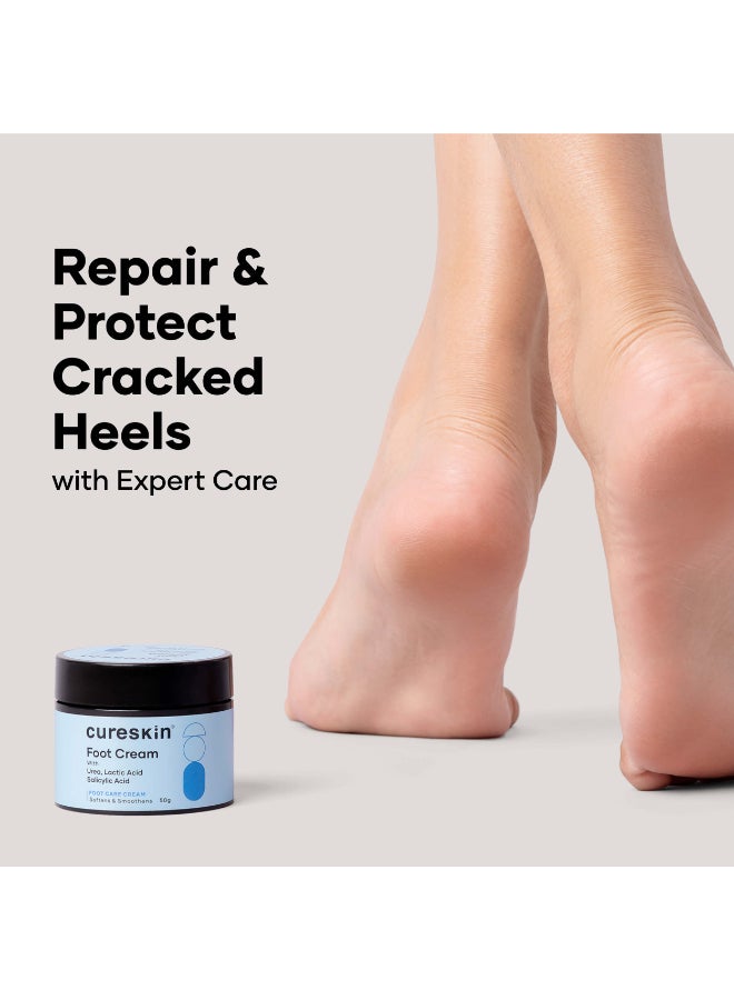 Cureskin كريم العناية بالقدمين للكعوب المتشققة | يصلح، ينعّم، ويقشر | كريم للقدمين للنساء والرجال، 50 جرام (عبوة واحدة) - Image 2